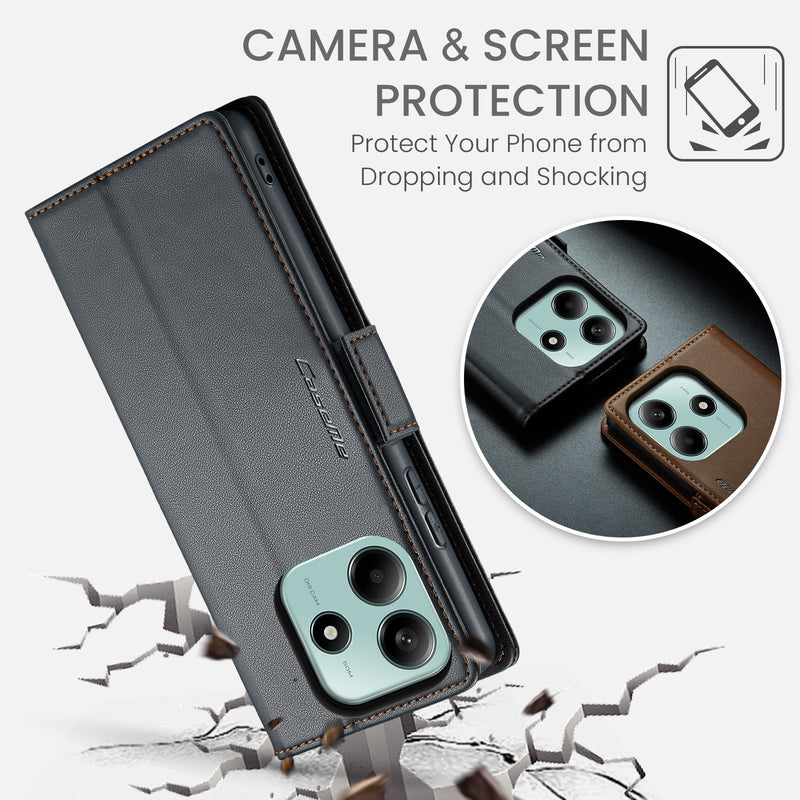 Xiaomi Redmi Note 14 5G CaseMe Retro Wallet Case [Black]