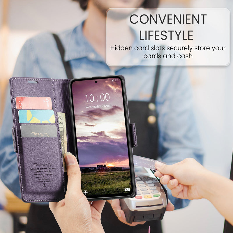 Xiaomi Redmi Note 14 5G CaseMe Retro Wallet Case [Purple]