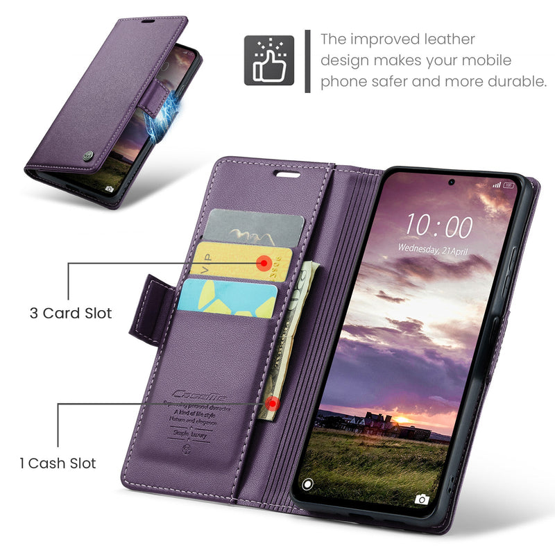 Xiaomi Redmi Note 14 5G CaseMe Retro Wallet Case [Purple]