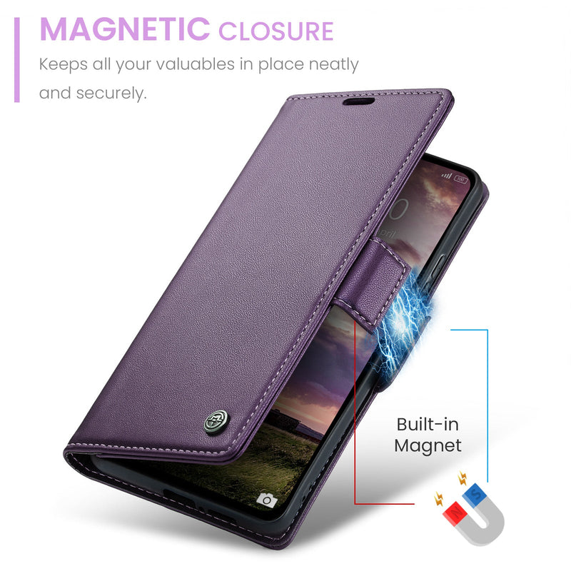 Xiaomi Redmi Note 14 5G CaseMe Retro Wallet Case [Purple]