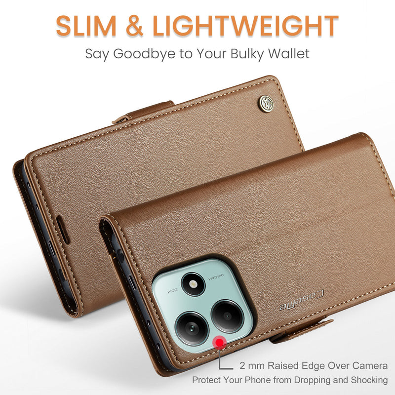 Xiaomi Redmi Note 14 5G CaseMe Retro Wallet Case [Brown]