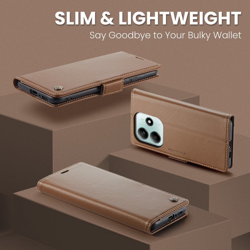Xiaomi Redmi Note 14 5G CaseMe Retro Wallet Case [Brown]