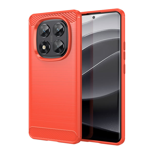 Xiaomi Redmi Note 14 Pro 5G Carbon Fibre Brushed Case [Red]