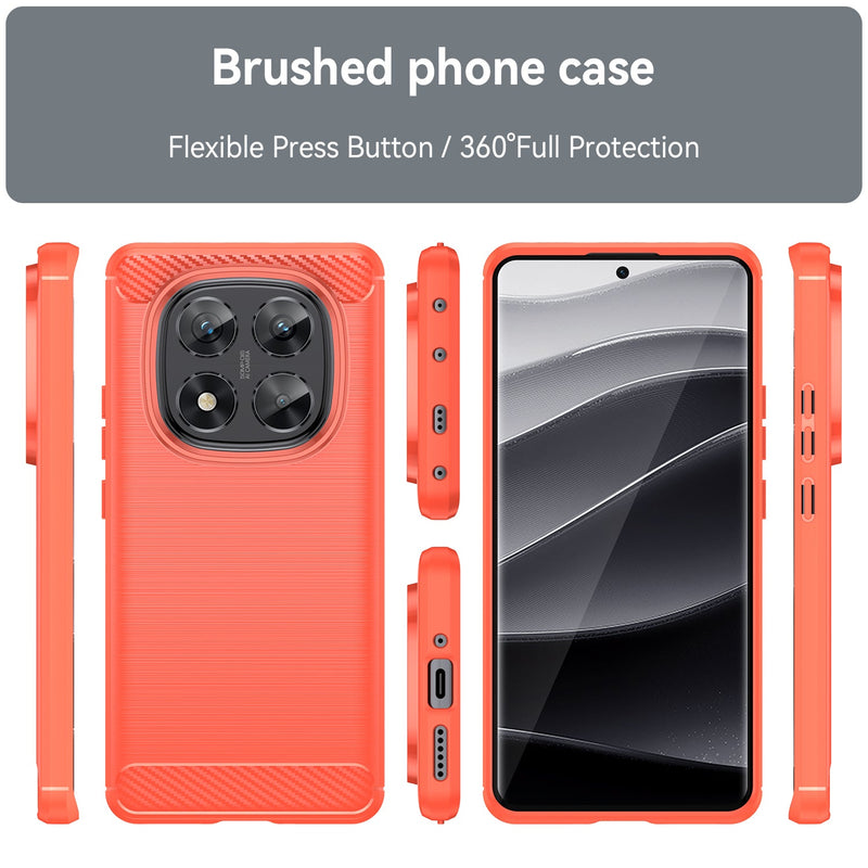 Xiaomi Redmi Note 14 Pro 5G Carbon Fibre Brushed Case [Red]