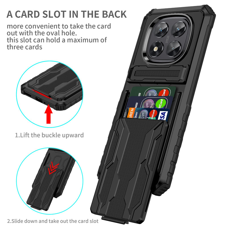 Xiaomi Redmi Note 14 Pro 5G Kickstand Card Case [Black]