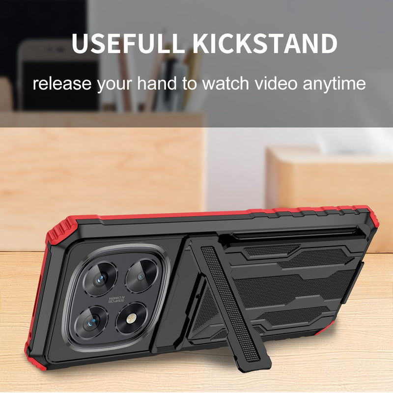 Xiaomi Redmi Note 14 Pro 5G Kickstand Card Case [Red]