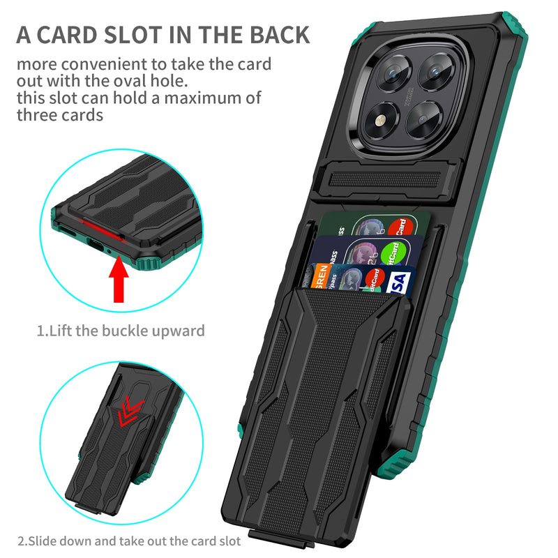 Xiaomi Redmi Note 14 Pro 5G Kickstand Card Case [Teal]