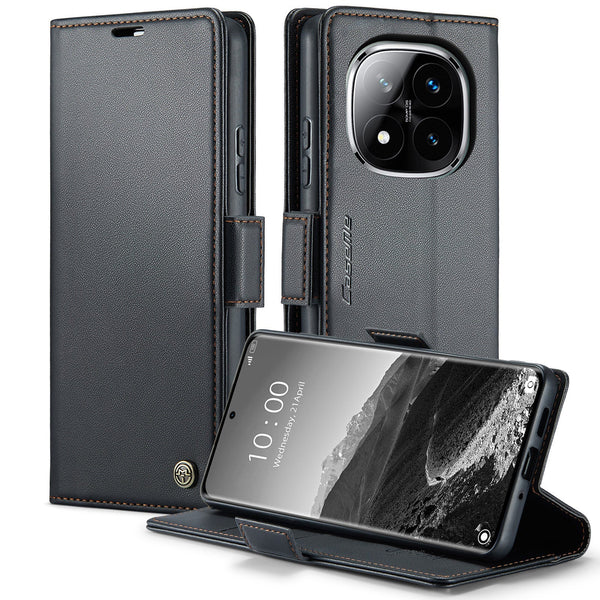 Xiaomi Redmi Note 14 Pro 5G CaseMe Retro Wallet Case [Black]