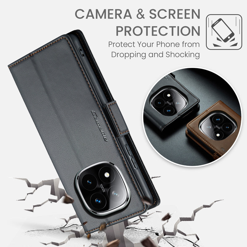 Xiaomi Redmi Note 14 Pro 5G CaseMe Retro Wallet Case [Black]