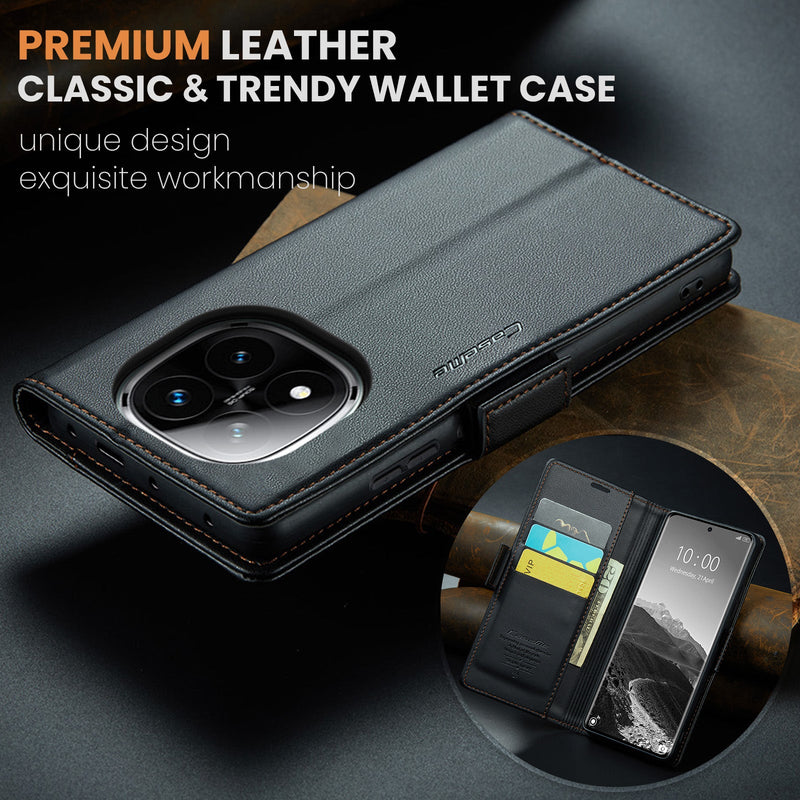 Xiaomi Redmi Note 14 Pro 5G CaseMe Retro Wallet Case [Black]