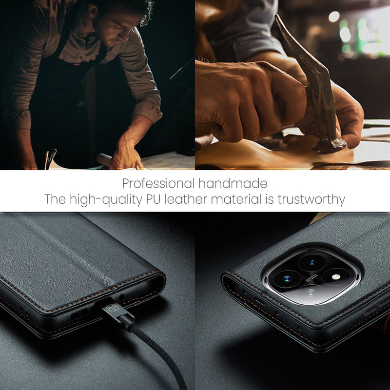 Xiaomi Redmi Note 14 Pro 5G CaseMe Retro Wallet Case [Black]