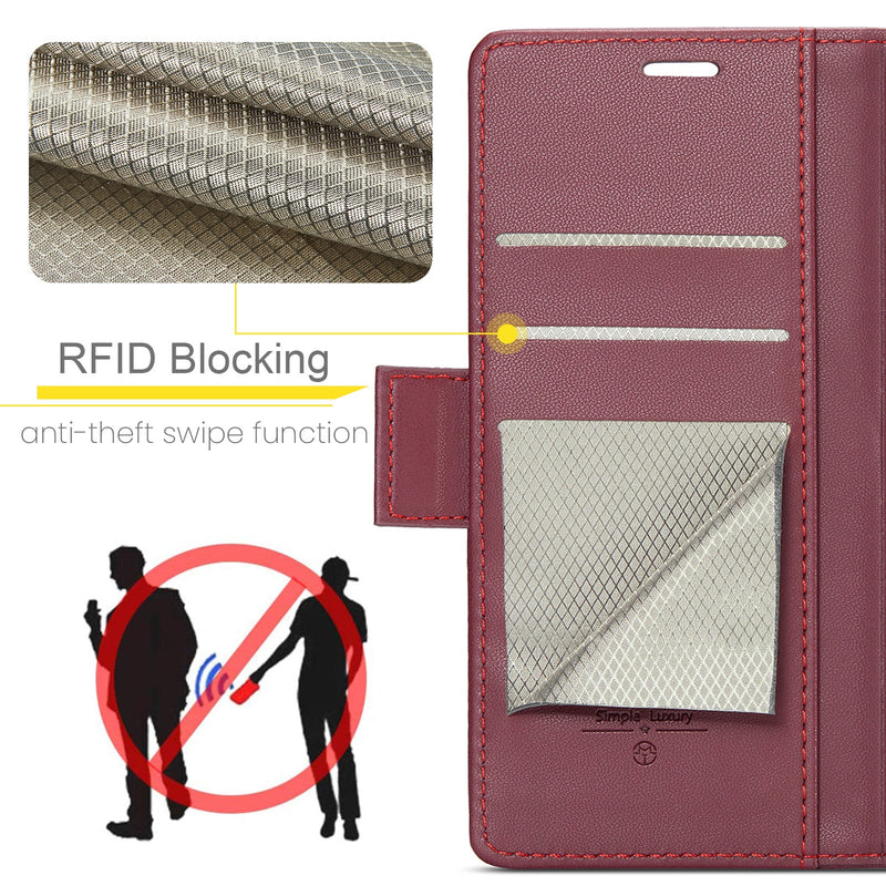Xiaomi Redmi Note 14 Pro Plus 5G CaseMe Retro Wallet Case [Maroon]