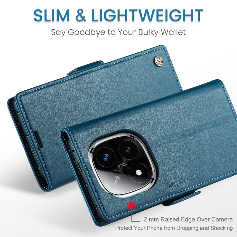 Xiaomi Redmi Note 14 Pro 5G CaseMe Retro Wallet Case [Navy]