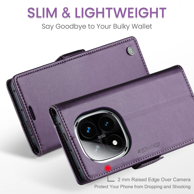Xiaomi Redmi Note 14 Pro Plus 5G CaseMe Retro Wallet Case [Purple]