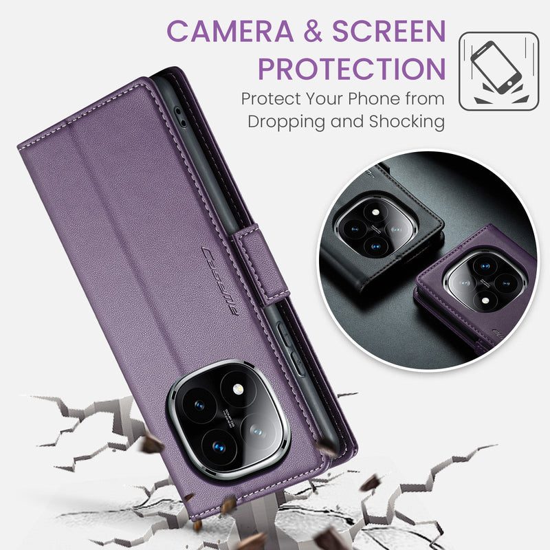 Xiaomi Redmi Note 14 Pro 5G CaseMe Retro Wallet Case [Purple]