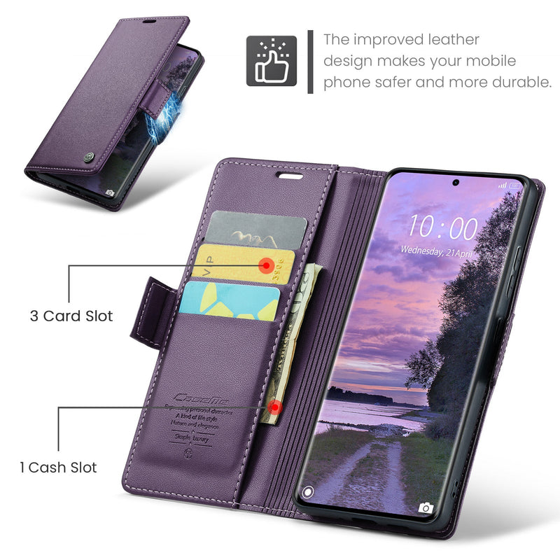 Xiaomi Redmi Note 14 Pro Plus 5G CaseMe Retro Wallet Case [Purple]