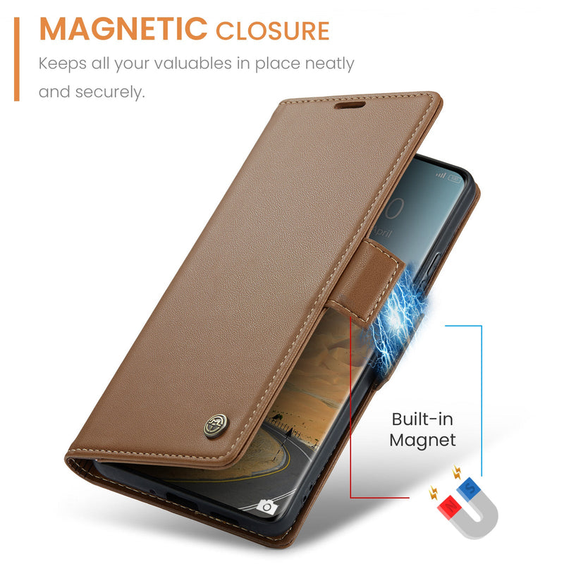 Xiaomi Redmi Note 14 Pro Plus 5G CaseMe Retro Wallet Case [Brown]