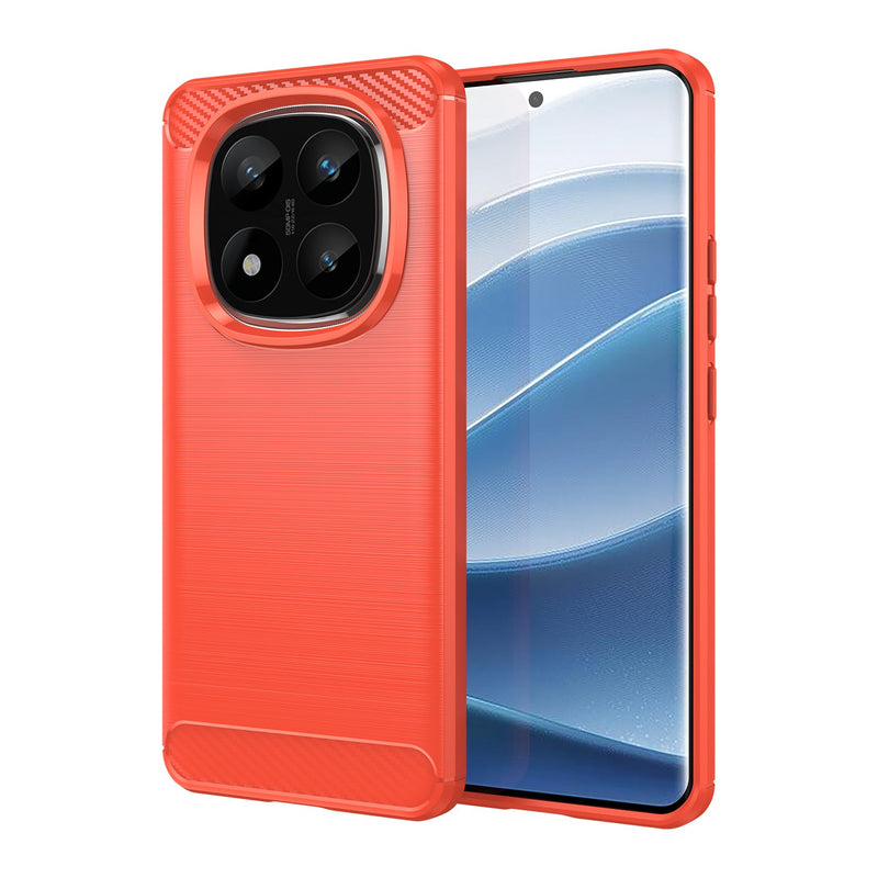 Xiaomi Redmi Note 14 Pro Plus 5G Carbon Fibre Brushed Case [Red]