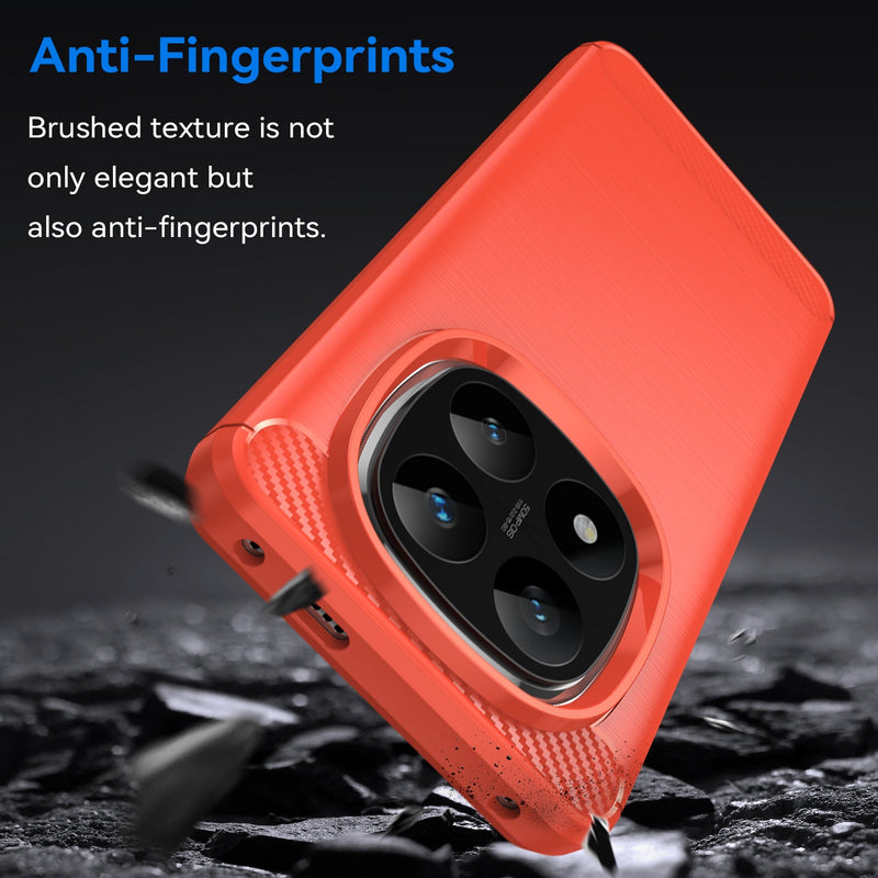 Xiaomi Redmi Note 14 Pro Plus 5G Carbon Fibre Brushed Case [Red]