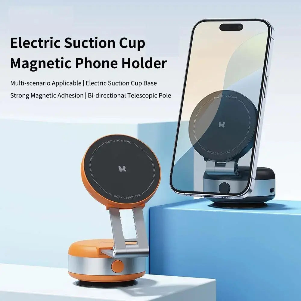 Electric Suction Cup Magnetic Magsafe Car Phone Holder Stand