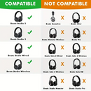 Black Replacement Ear Pads Cushions For Beats Studio 2.0/3.0 Wired/Wireless Headphones