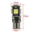 10PCS T10 Wedge 5SMD LED Bulbs W5W 194 168 131 WHITE CANBUS