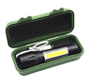 COB LED Mini Flashlight Torch Zoom