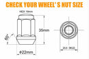 20PCS Wheel Nuts M12x1.5 - Blue