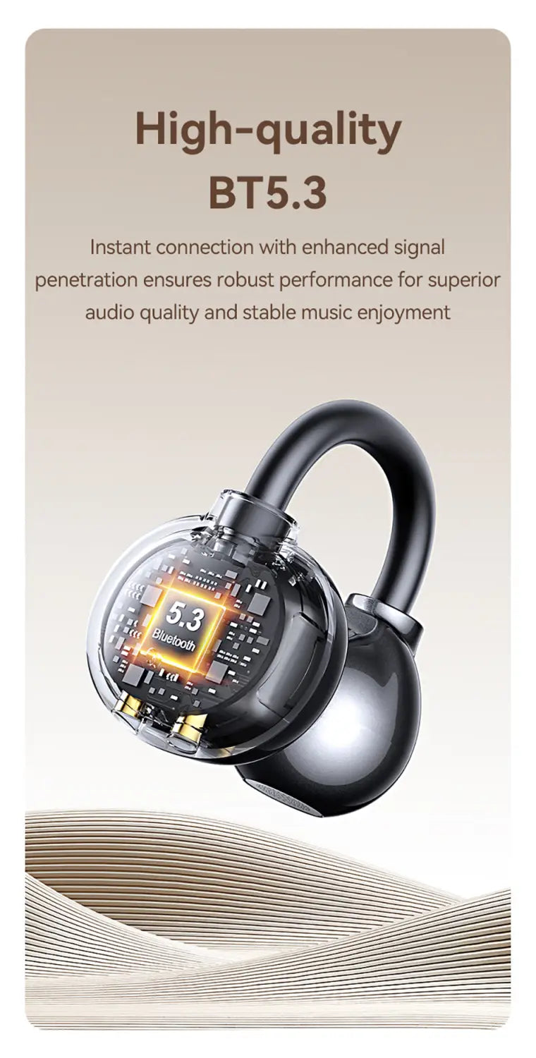 Clip-On TWS Earbuds Non-In-Ear Sport Earphones