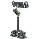 Aluminum Tablet iPad Dual Suction Strong Cup Car Mount Holder