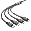 HOCO 4in1 Cable (iP+iP+Type-C+Micro) 1M