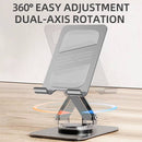 Metal Phone Stand 360 rotatable Foldable for Table Desk