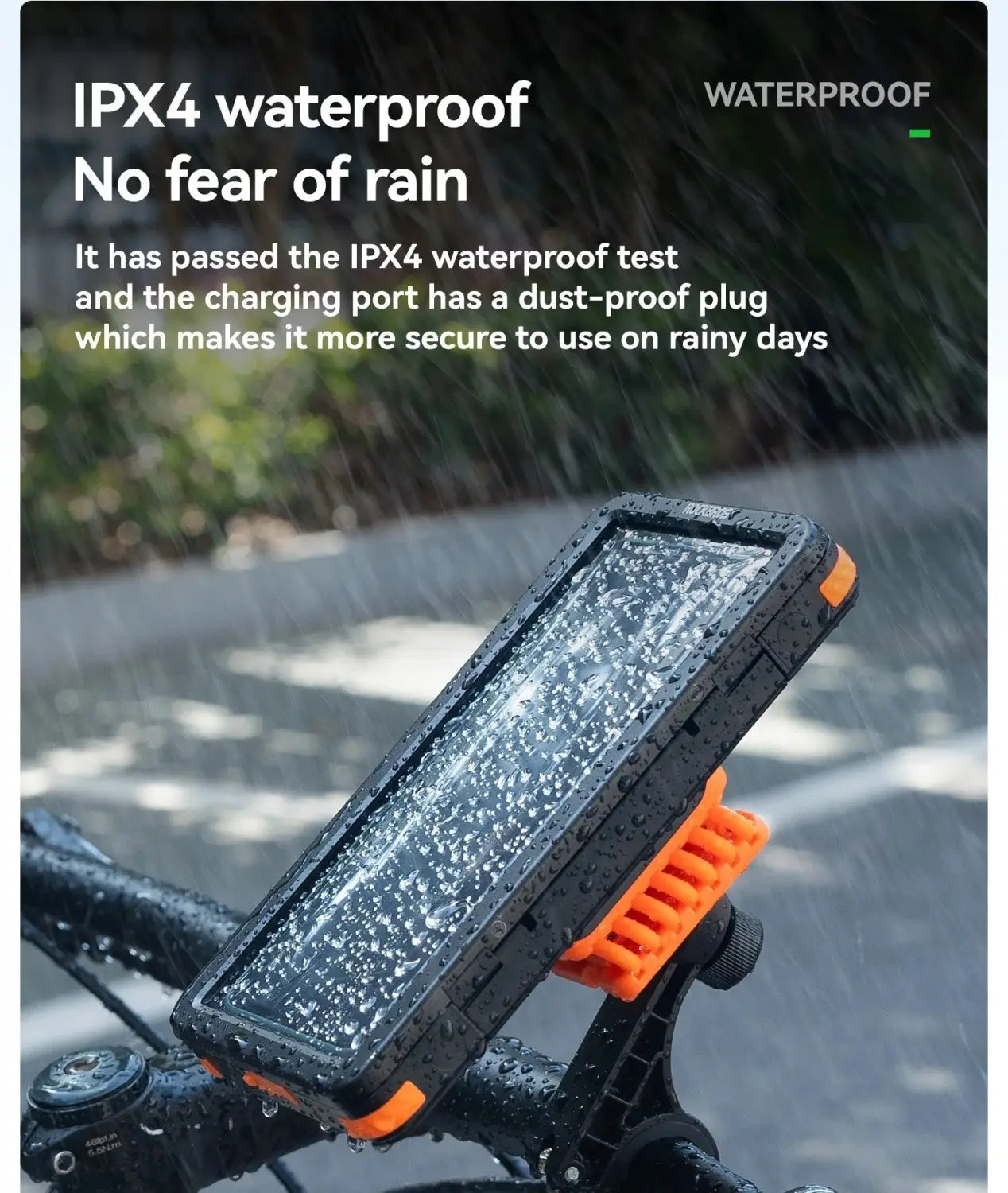 Phone Holder for Bike Handlebar Mount Waterproof
