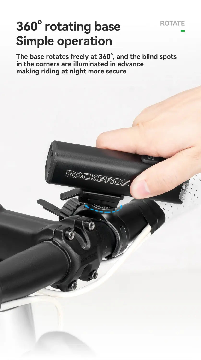 1200LM Rechargeable Biycle Headlight Handlebar Front Light