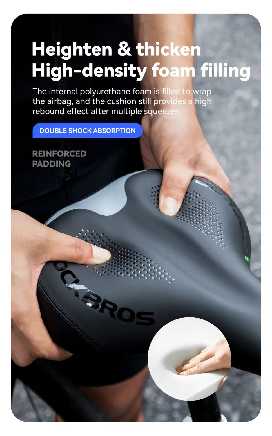 Comfort Air Bike Saddle Inflatable Shock Absorbing Seat