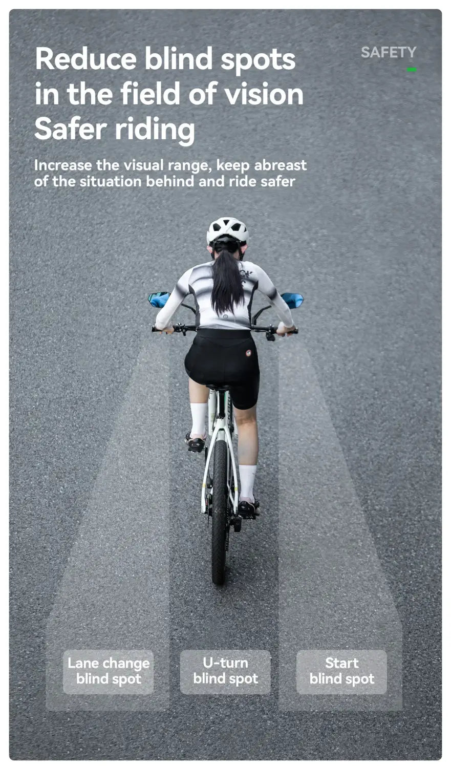 Bicycle Handlebar Rearview Mirror Adjustable for Mountain &