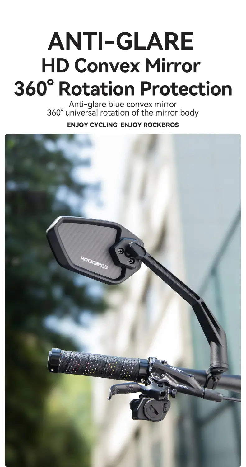 Bicycle Handlebar Rearview Mirror Adjustable for Mountain &