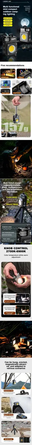 Multi-Functional Camping Light COB 3500 Lm Portable