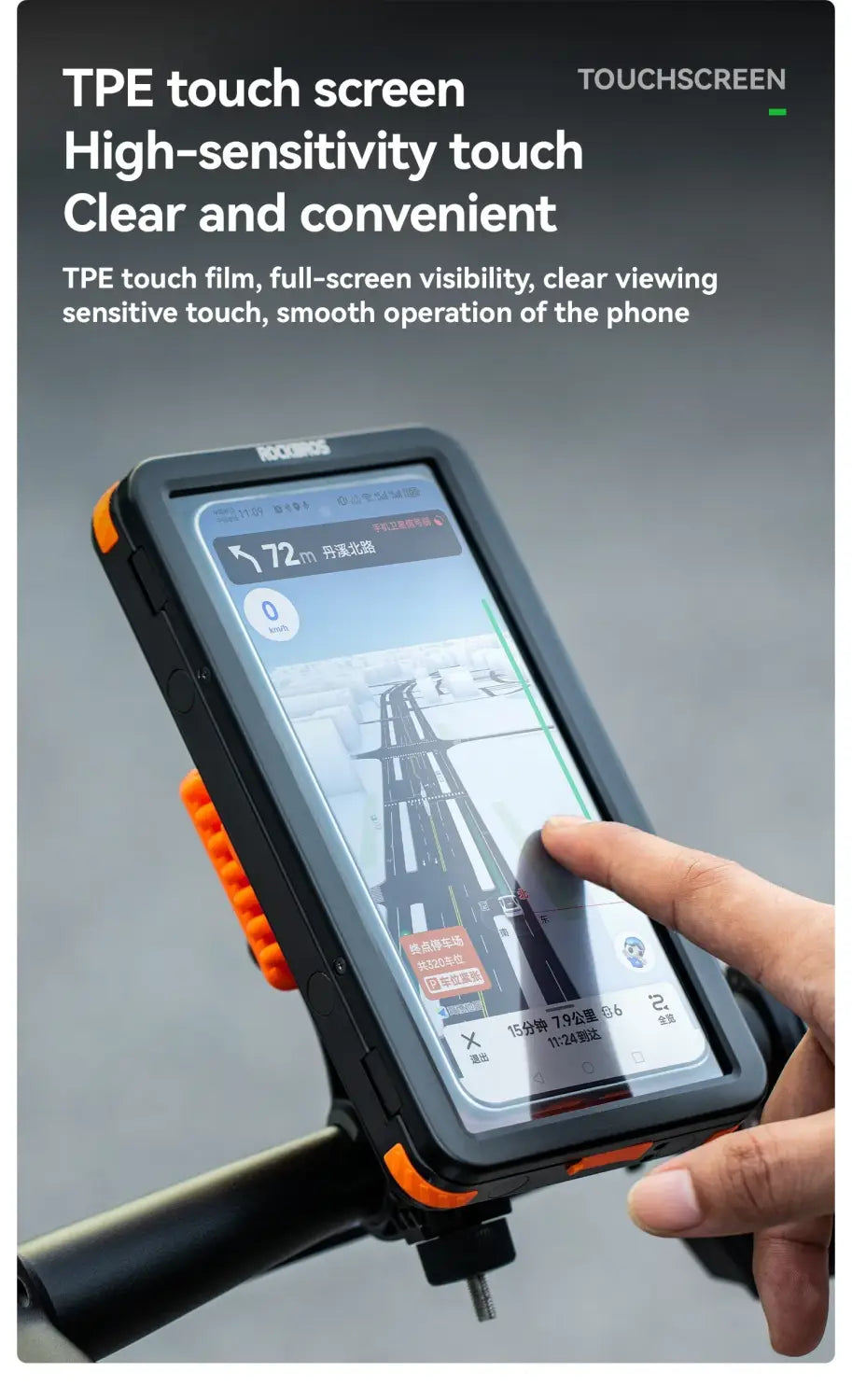 Phone Holder for Bike Handlebar Mount Waterproof