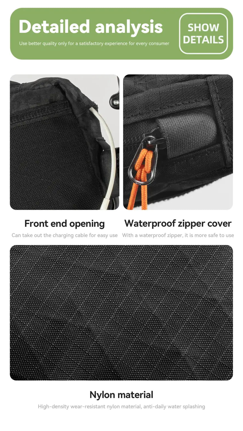 Cycling Top Tube Bag Front Frame Pouch for MTB & Road Bike