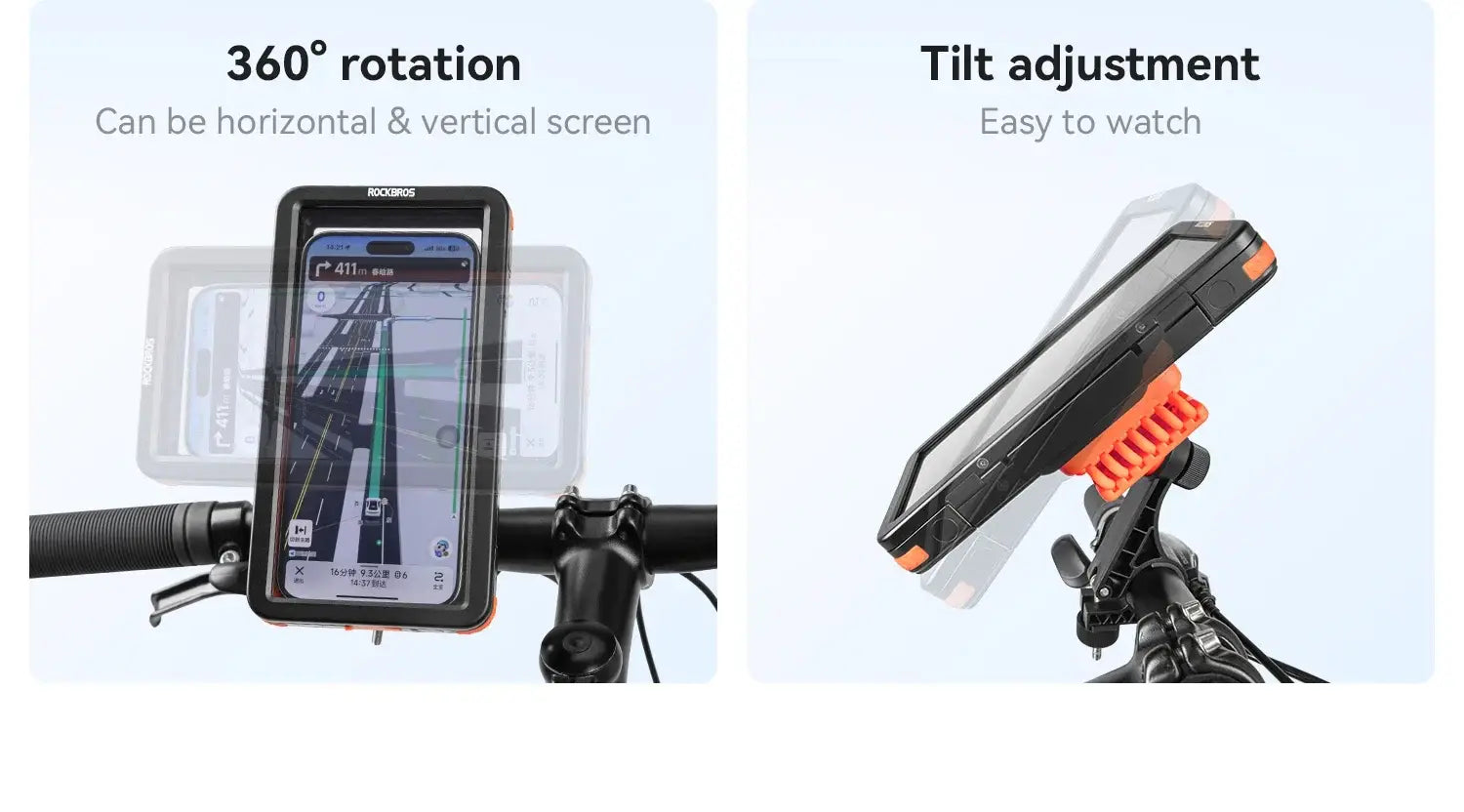 Phone Holder for Bike Handlebar Mount Waterproof