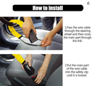 Steering Wheel Lock Seat Belt Lock Universal Anti Theft Car Device Yellow