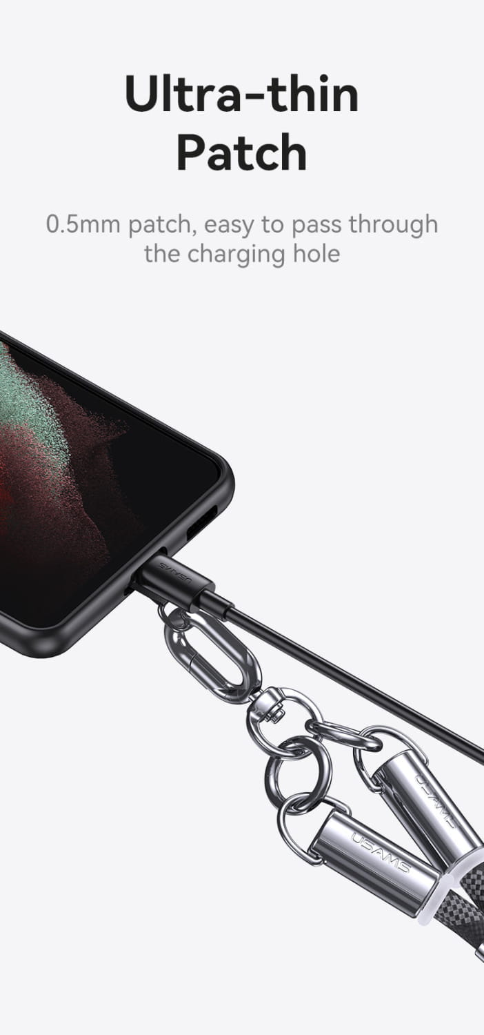 1.2m Phone Lanyard Type-C To Type-C 60W Max Charging Cable