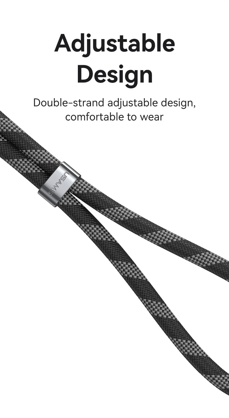 1.2m Phone Lanyard Type-C To Type-C 60W Max Charging Cable