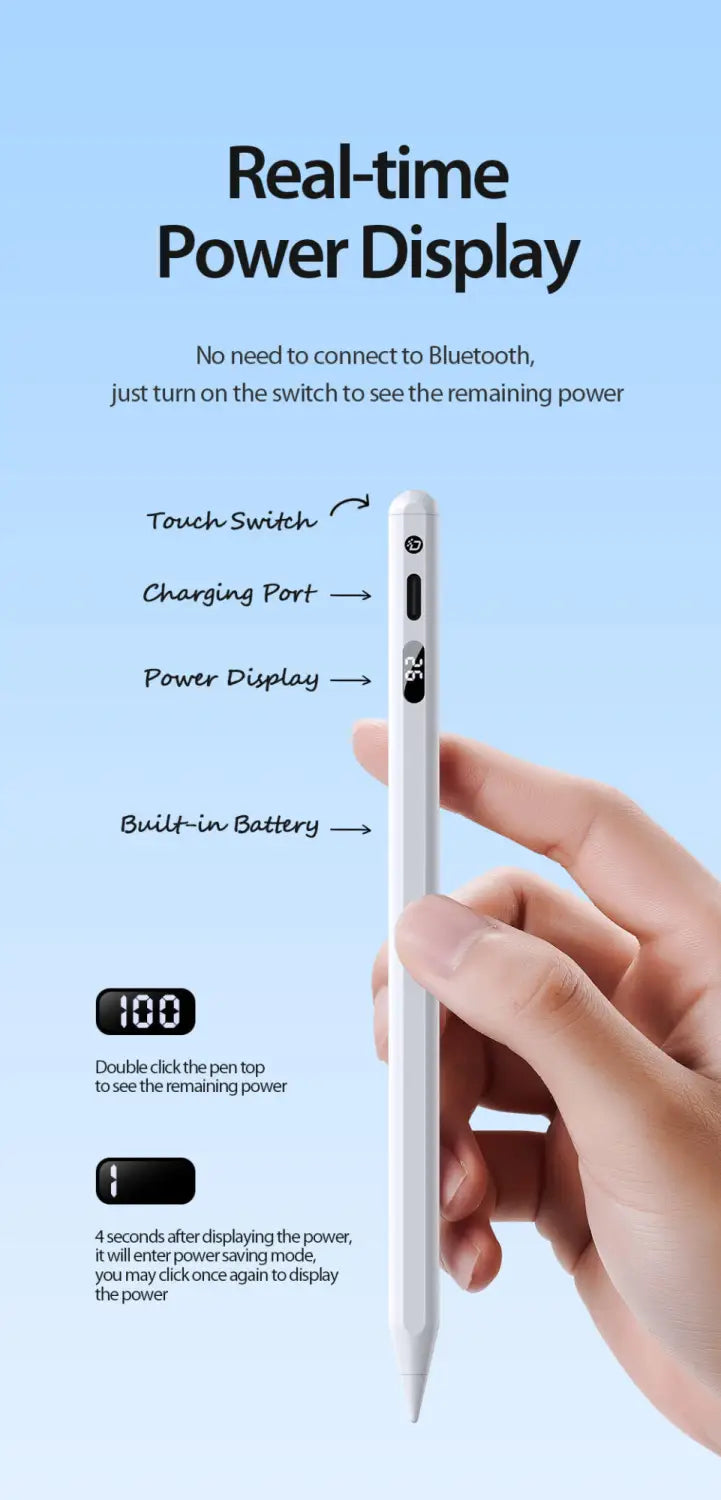 iPad Active Stylus Pen with Digital Display