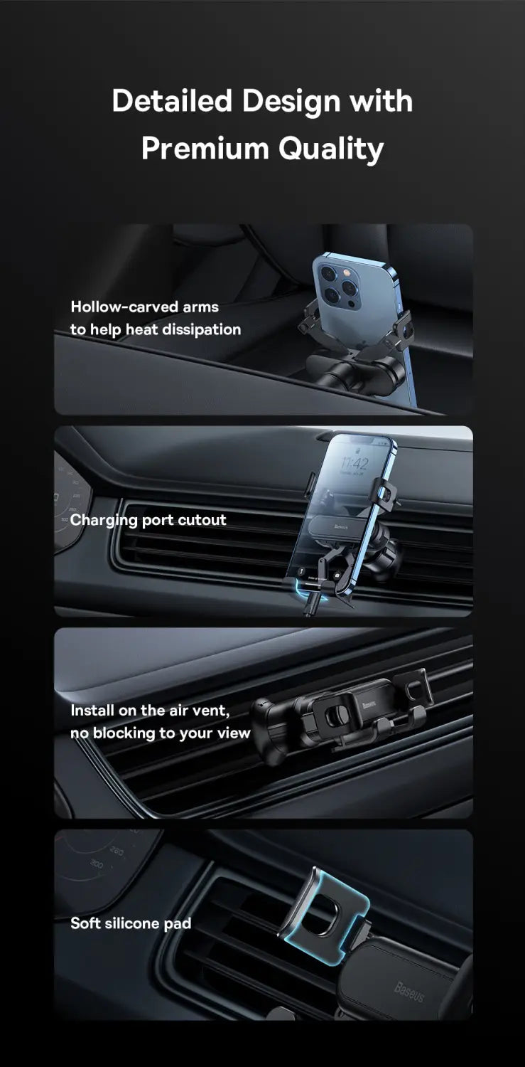 Gravity Car Mount Air Vent Outlet Mobile Phone Holder