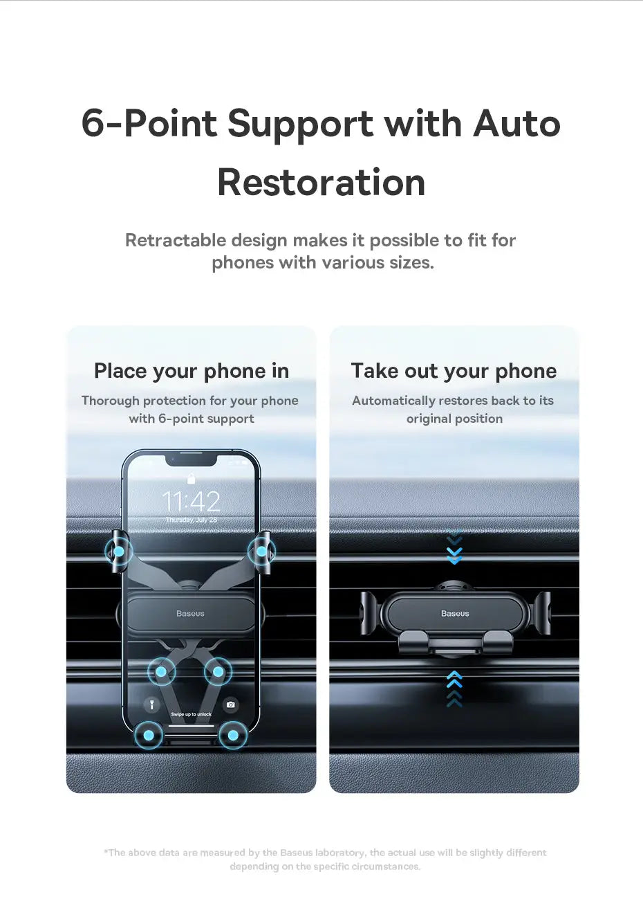 Gravity Car Mount Air Vent Outlet Mobile Phone Holder