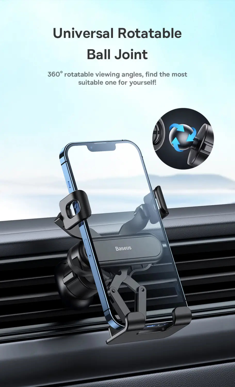 Gravity Car Mount Air Vent Outlet Mobile Phone Holder
