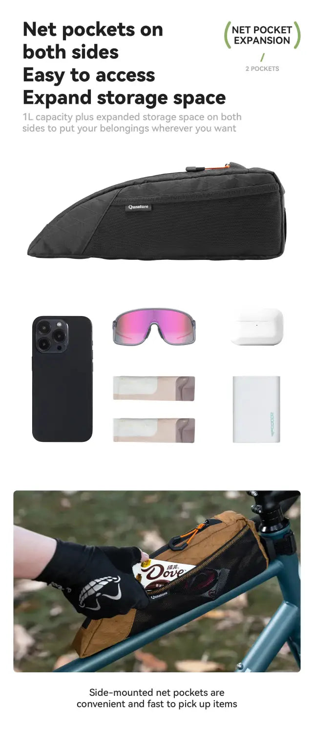 Cycling Top Tube Bag Front Frame Pouch for MTB & Road Bike
