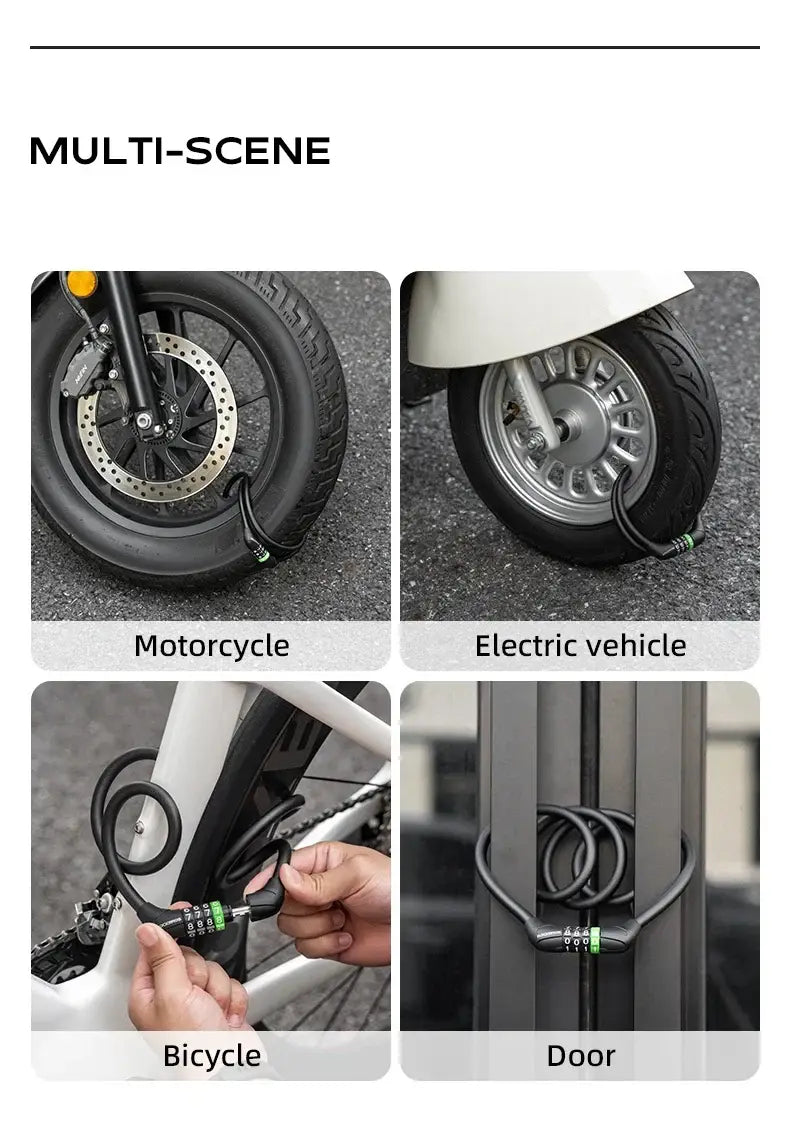 Bike Lock Strong Anti-Theft Combination Cable for Bike
